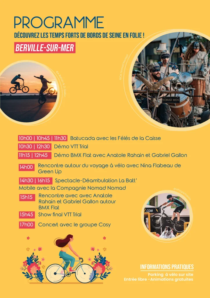 Programm 2024_Bords of the Seine im Wahnsinn Berville sur mer_Honfleur Fahrradfestival