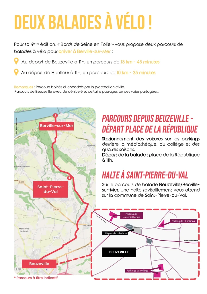 Program 2024_Bords of the Seine in madness Berville sur mer Honfleur bike festival