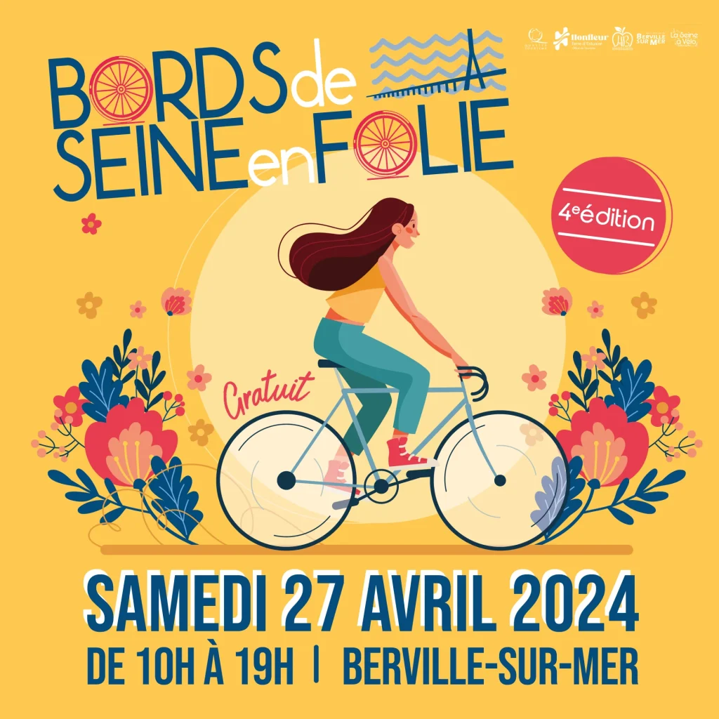 Wahnsinn am Ufer der Seine 2024_Fahrradfestival in Berville sur mer_die Seine mit dem Fahrrad