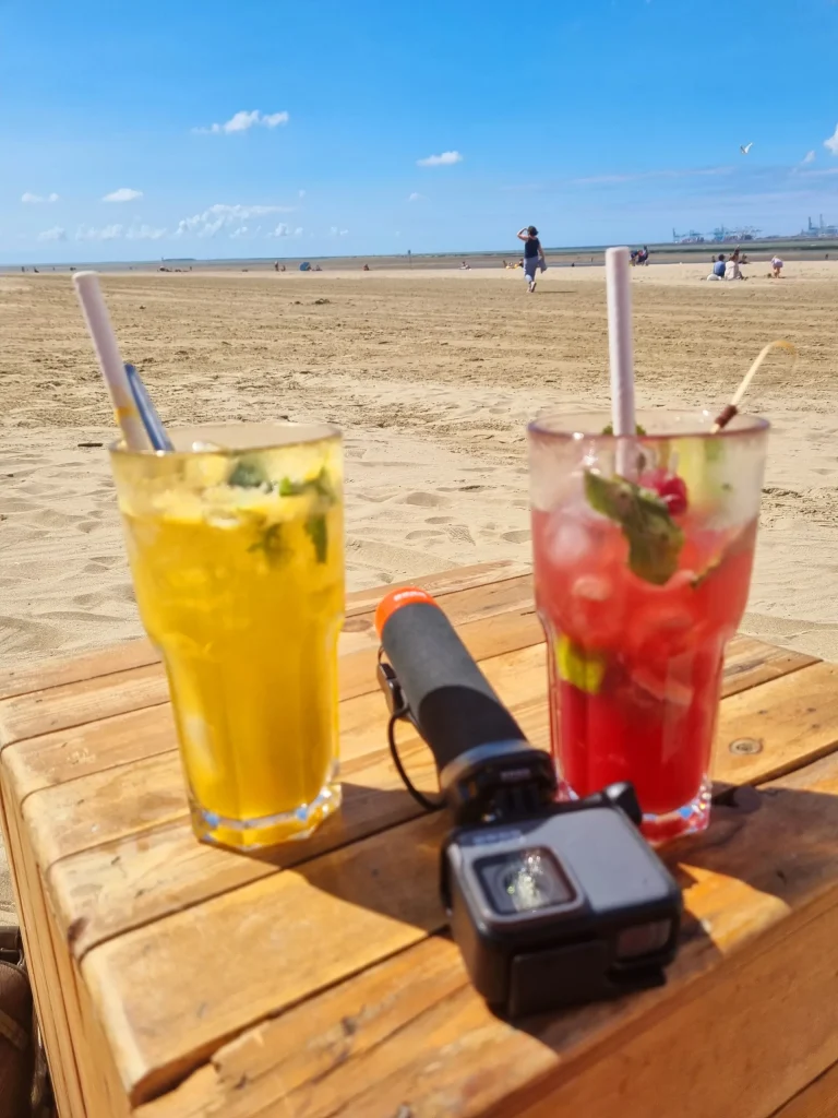 Verre sur la plage de Honfleur