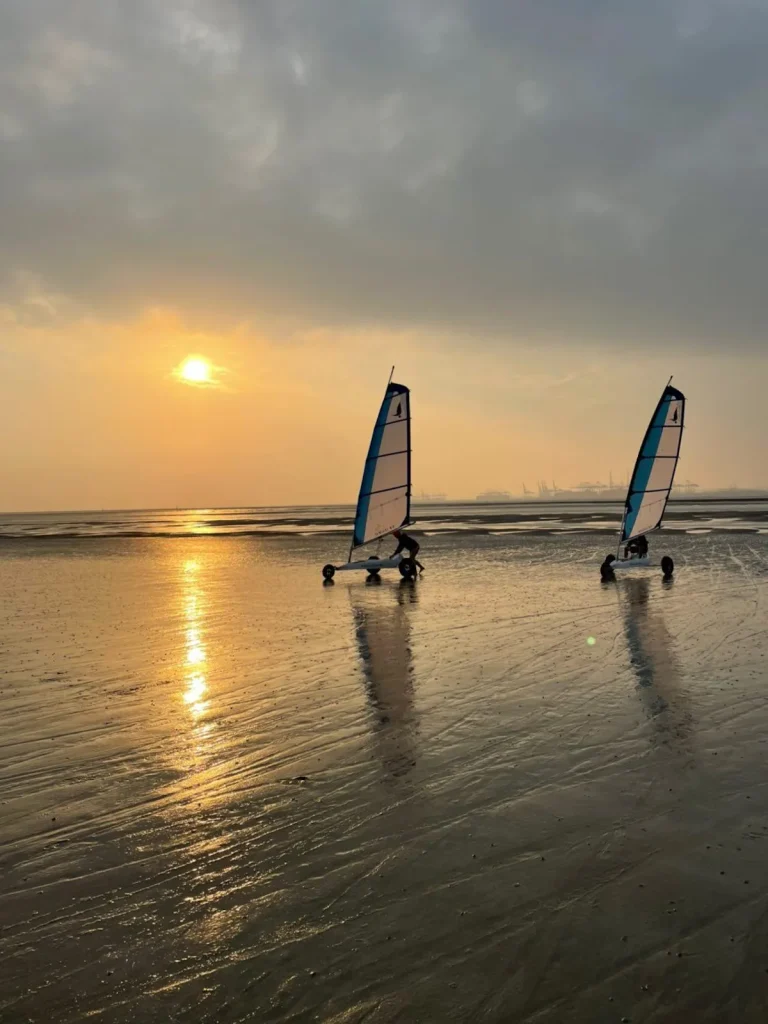 Strandsegeln Segelschule Honfleur