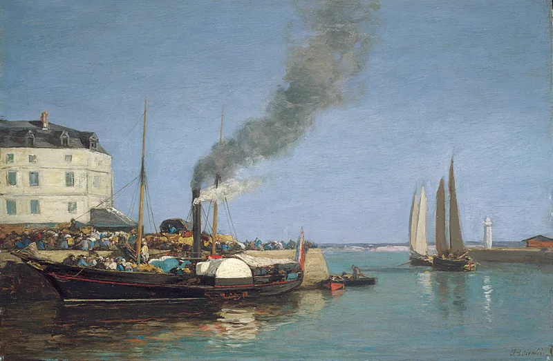 Malerei Honfleur, der Pier - Boudin