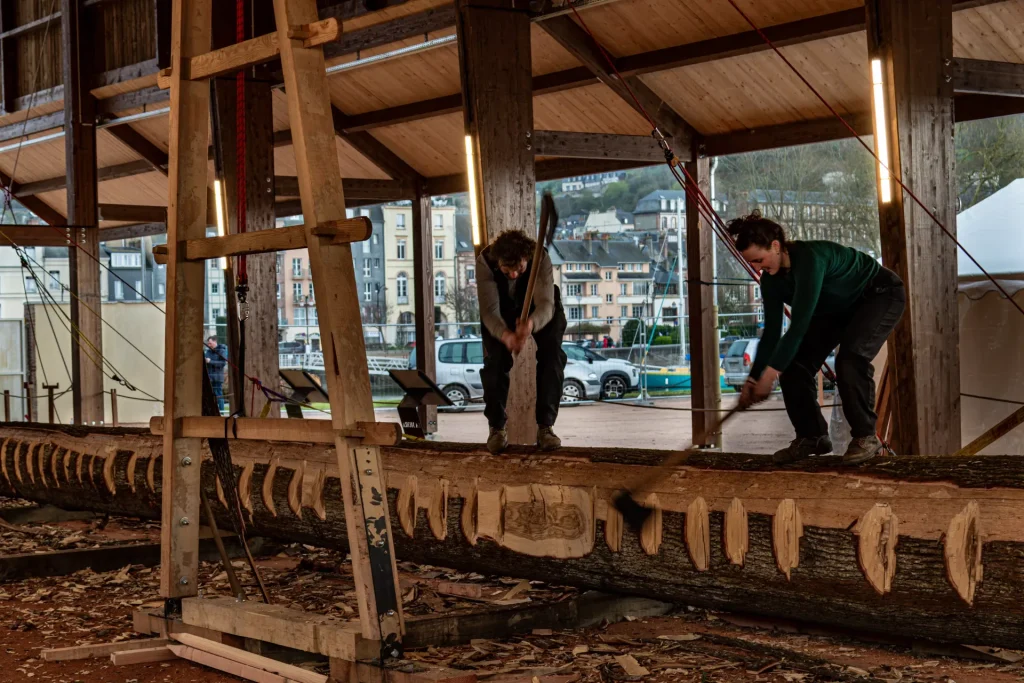 Reconstruction de La Mora_Honfleur_bateau Guillaume le Conquérant