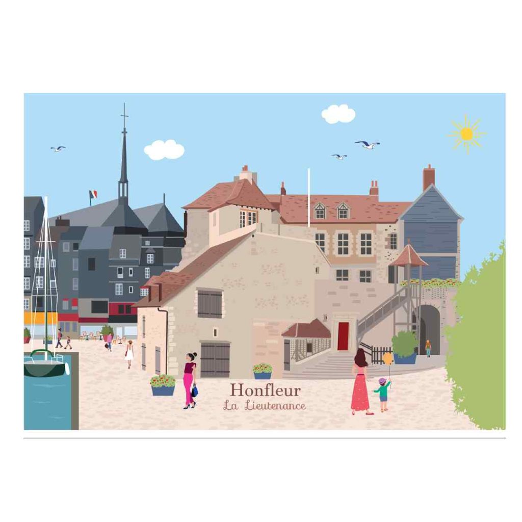 Postcard-Honfleur-La-Lieutenance