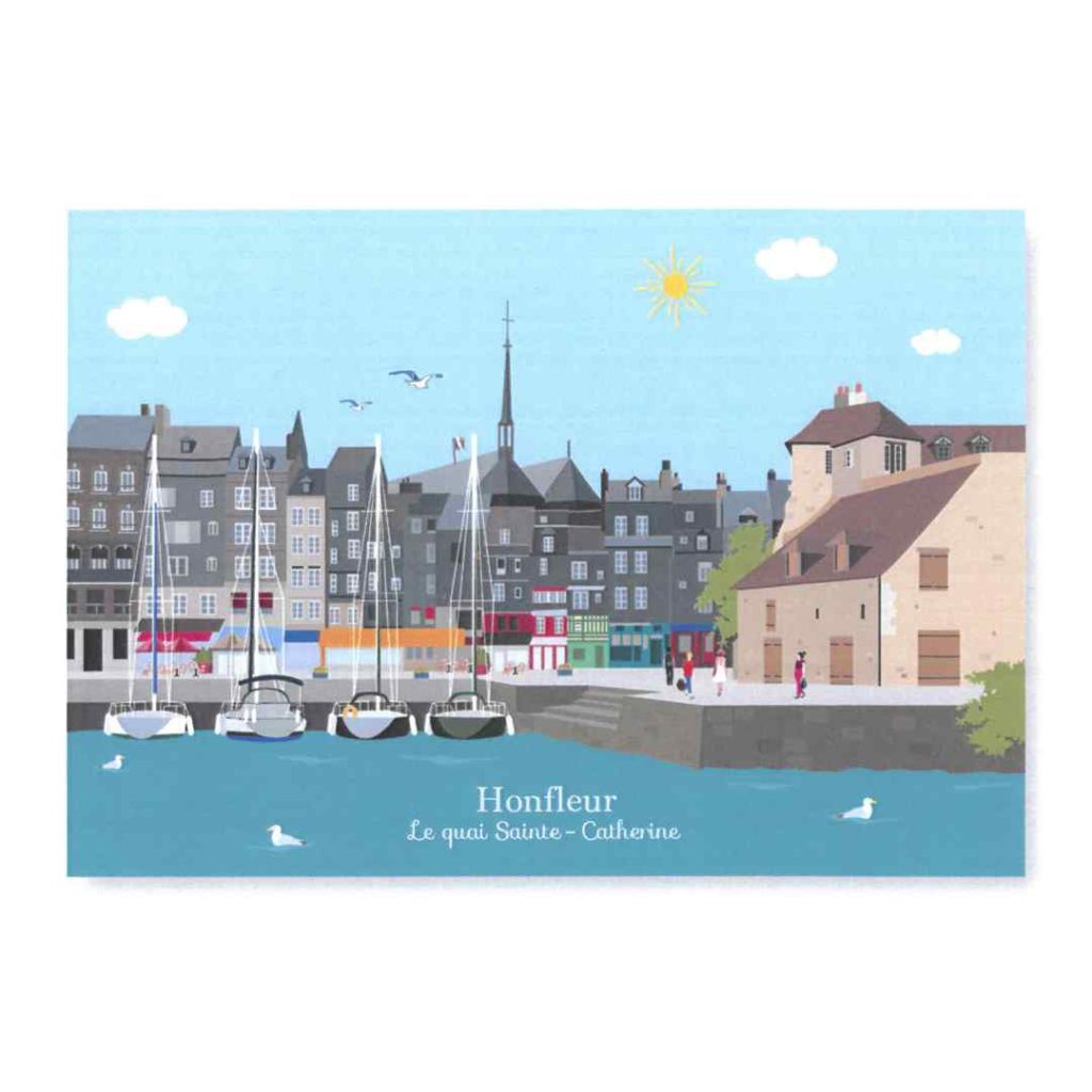 Postcard-Honfleur-Quai-Sainte-Catherine