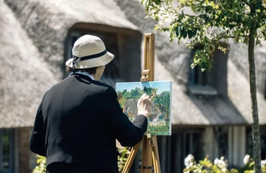Impressionnisme à Honfleur en Normandie, peintre à la Ferme Saint Siméon