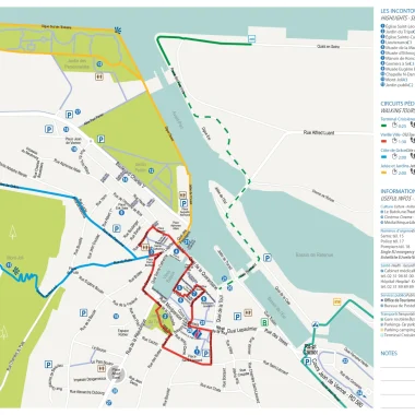 Honfleur - City map_from cruise terminal to town center