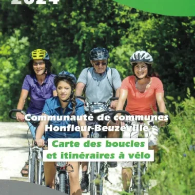 Une carte vélo Honfleur Terre d'Estuaire_CCPHB_boucles locales et itinéraires vélo