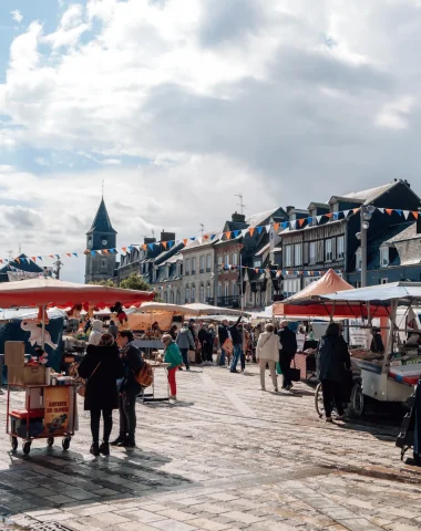 Beuzeville market, a village near Honfleur in Normandy